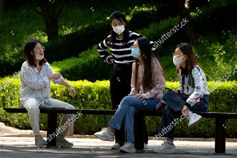 People Wearing Face Masks Talk They Editorial Stock Photo - Stock Image | Shutterstock