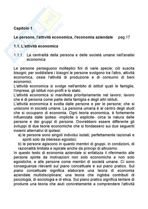 Riassunto Esame Economia Aziendale Prof Bagnoli Libro Consigliato