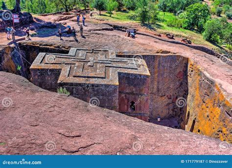 bete giyorgis st george church lalibela editorial photography image