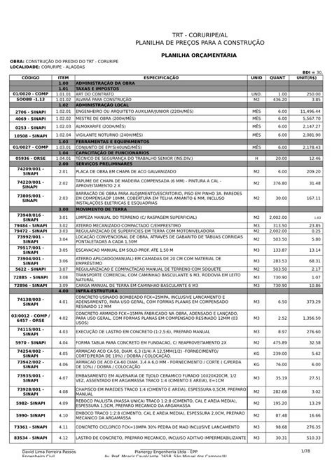 PDF 11 Planilha De Custos VENCEDORA DOKUMEN TIPS