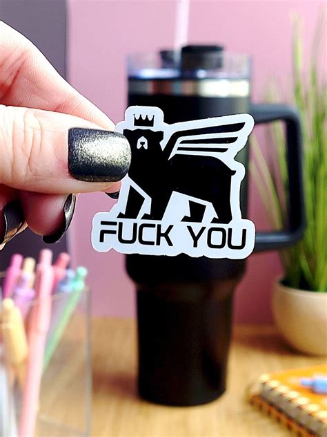 Fuck You Logo Sticker Funny Stanley Cup Accessories Etsy