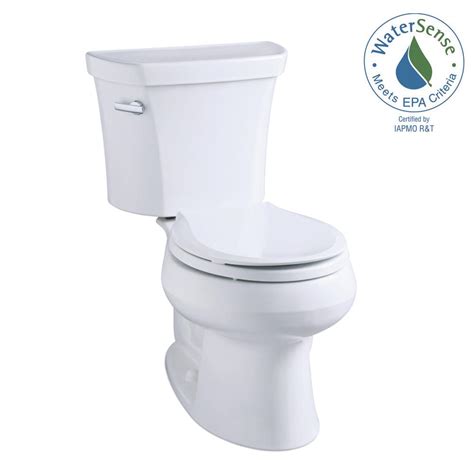 Kohler Wellworth 2 Piece 1 1 Or 1 6 Gpf Dual Flush Elongated Toilet In White K 3988 0 The Home