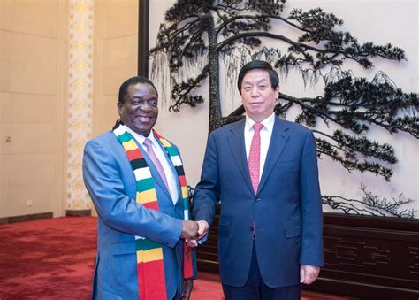 China S Top Legislator Meets Zimbabwean President