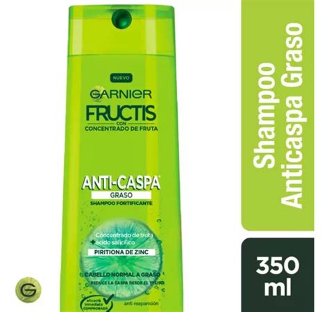 Shampoo Anticaspa Graso Verde Mx Fructis Cuotas sin interés