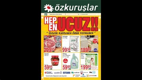 Özkuruşlar Market Fırsat Ürünleri Kampanyalar 02 15 Aralık 2023 YouTube