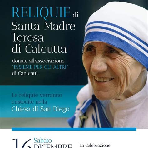 Canicatti Web Notizie Canicatt Arrivo Delle Reliquie Di Madre Teresa