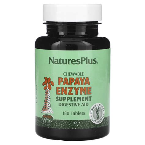 Naturesplus Chewable Papaya Enzyme Supplement Tablets