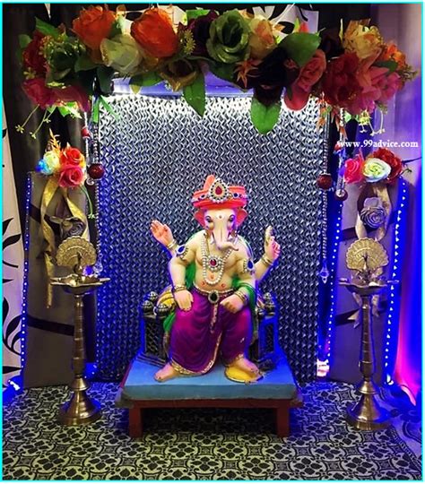 22 Easy Ganesh Chaturthi Decoration Ideas Ganesh Chaturthi Decoration Ganapati Decoration