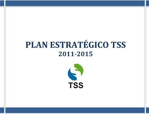 Pdf Plan Estrat Gico Tss Tesorer A De La Seguridad Pdf