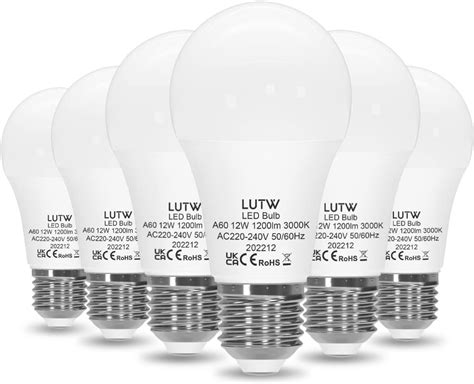 LUTW LED Light Bulbs E27 Edison Screw Bulbs 100W Equivalent Warm