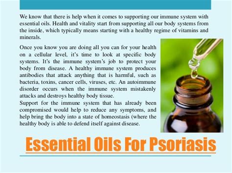 Essential oils for psoriasis