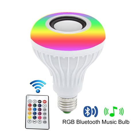 Buy 12w E27 Led Rgb Wireless Bluetooth Speaker Bulb Light Music Playing