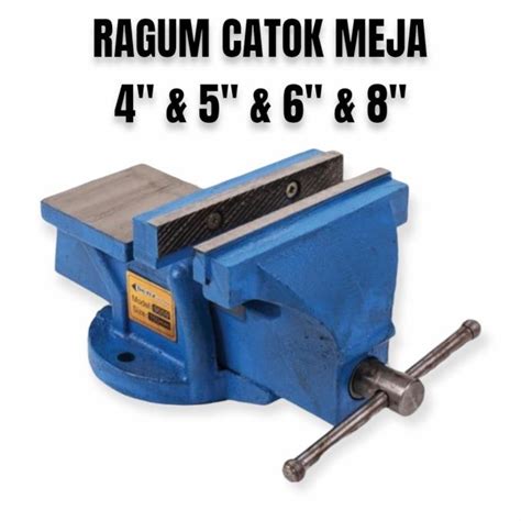 Jual Ragum Catok Meja Besi Bench Vise Fixed Non Swivel Inch