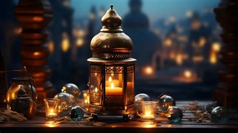 Premium Photo | Ramadan Kareem religious background with ramadan lamp ...