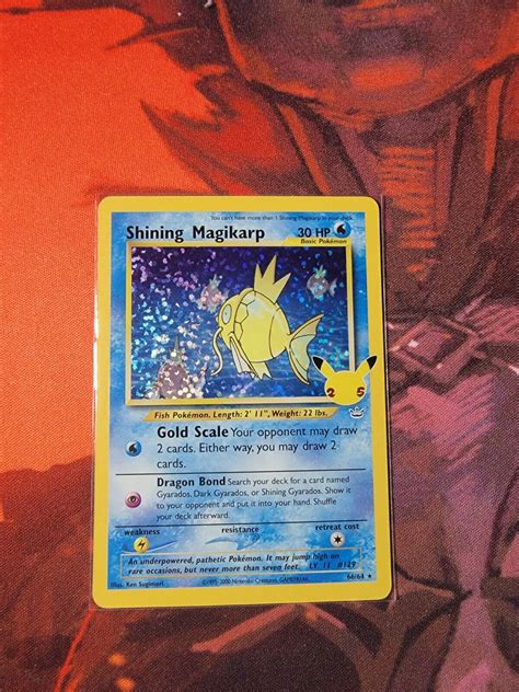 Shining Magikarp Th Anniversary Pokemon Celebrations Pokemon Tcg Card