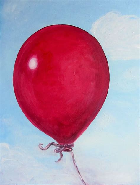 Loved Original Oil Painting Kimberly Holback Bright Red Balloon