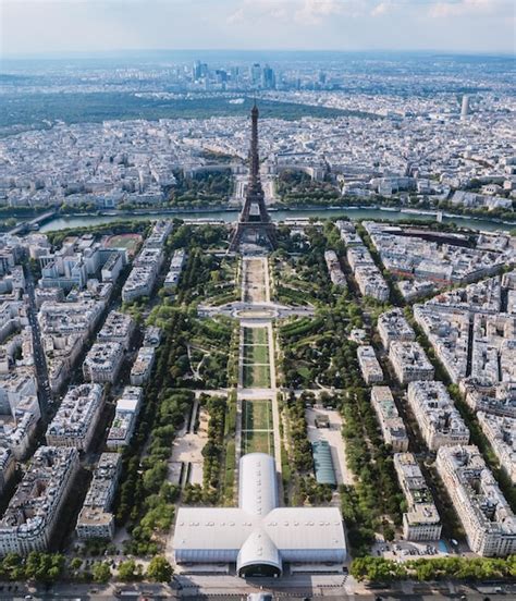 Vista A Rea Das Atra Es Da Cidade De Paris Da Torre Eiffel E Do Rio