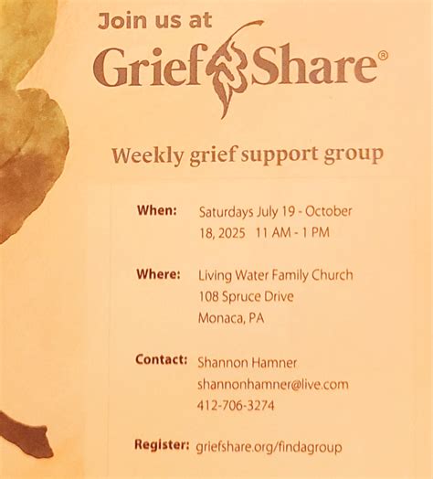 Free Grief Support Group – Beaver County Events