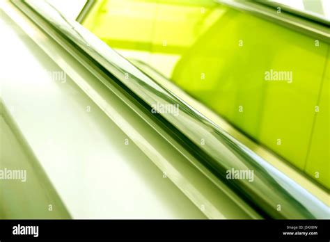 Escalator Green Hk Stock Photo Alamy