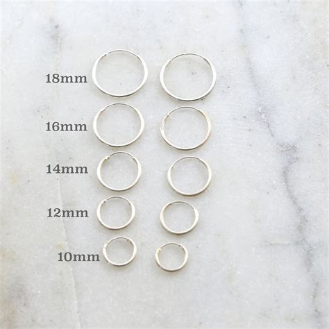 10 Pieces Small 16mm Sterling Silver Round Endless Hoop Earring E63 Findings Craft Supplies