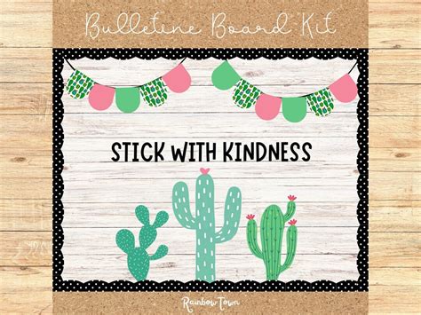 Cactus Bulletin Board Kit Summer Classroom Decoration - Etsy