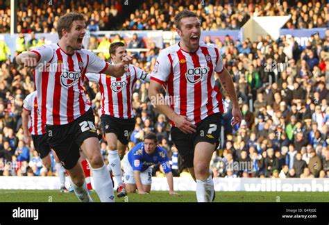 Southampton S Rickie Lambert Celebrates Scoring The Opening Goal During