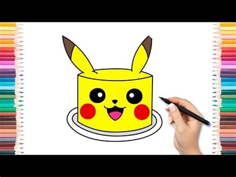 COMO DESENHAR UM BOLO PIKACHU Tutorial Passo A Passo Para Iniciantes