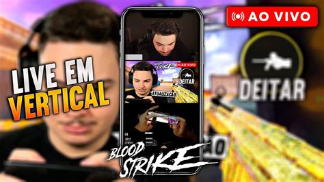 LIVE EM VERTICAL NOVA ATUALIZAÇÃO BOTÃO DE DEITAR no BLOOD STRIKE