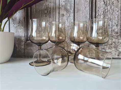 Luminarc Rookglas Wijnglazen Retro Vintage Vondsten