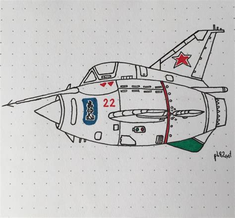 Pb82art Cartoon Soviet Mig 21 Pb82art