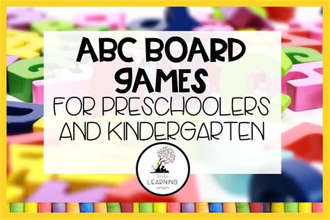 ABC Board Games for Preschoolers and Kindergarten - Little Learning Corner