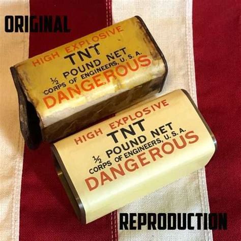 Wwii Half Pound Tnt Block Inert Reproduction Dummy Wwii Soldier