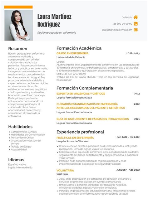 Cv Para Un Reci N Graduado Gu A Ejemplos Y Plantillas Curr Culum