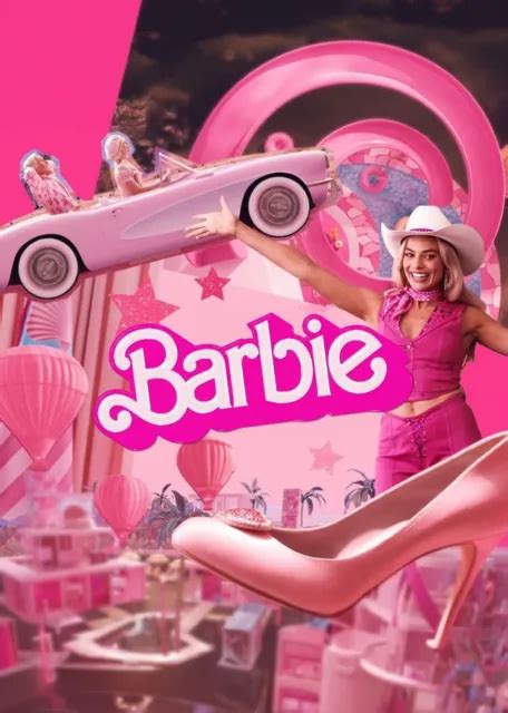 Barbie Movie 2023 Margot Robbie Is The Real Barbie Girl Movie A4 Poster