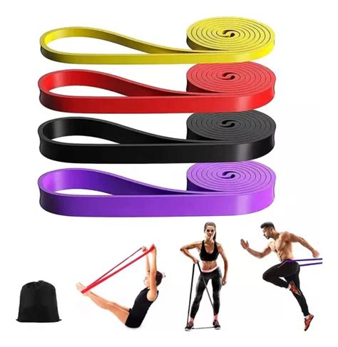 Bandas De Resistencia De Ejercicio Yoga Y Fitness Kit 4 Pcs MercadoLibre