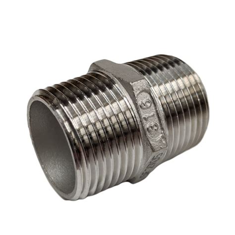 316 Stainless Steel Bsp Threaded Hex Nipple