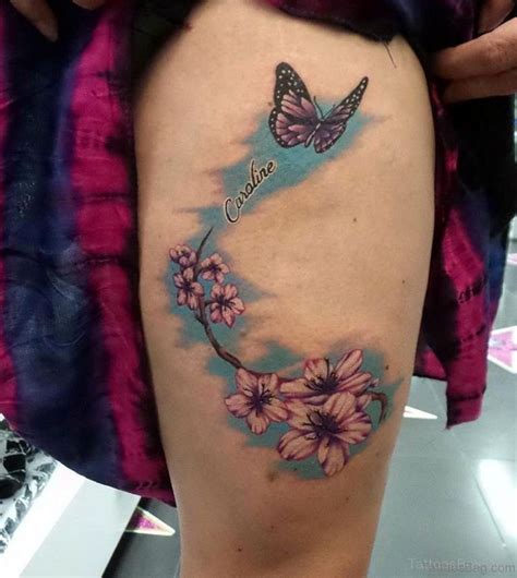 71 Pretty Butterfly Tattoos On Thigh Tattoo Designs TattoosBag