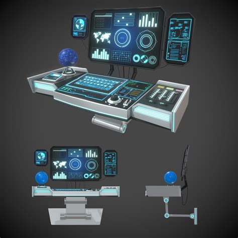 Artstation Sci Fi Control Panel