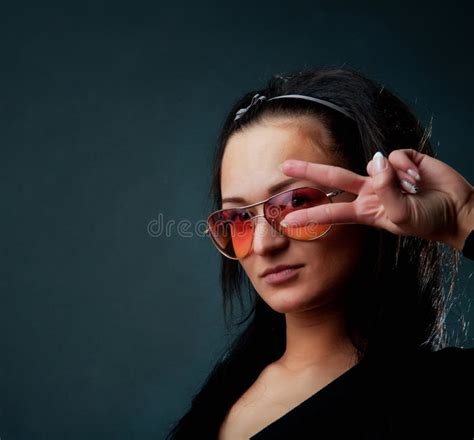 Brunette Showing Her Beautiful Tits Stock Image Image Of Piercing Human 12256523