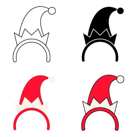 Premium Vector Set Of Christmas Headband In Flat Style Isolated