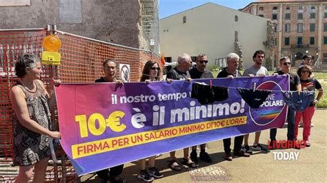 Livorno La Protesta Di Unione Popolare Per Il Salario Minimo