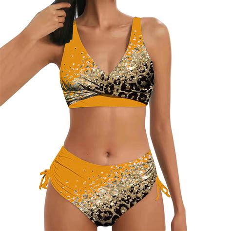 Vbarhmqrt Women Tankini Swimsuits 2 Piece High Waisted Bikini Sexy Push