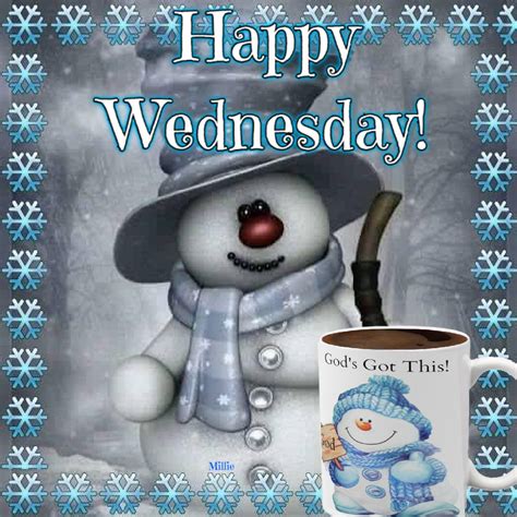 Snowman And Coffee Happy Wednesday Pictures Photos And Images For