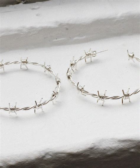 Barbed Wire Hoop Earrings Shami Official