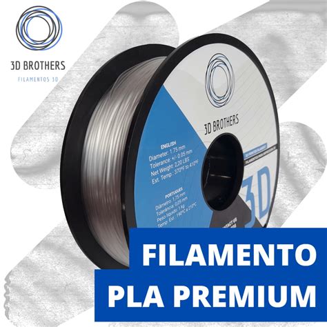 Filamento Pla Para Impress O D Kg Mm Incolor Escorrega O Pre O