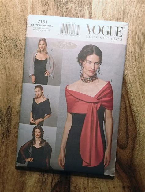 Vogue Sewing Pattern 7161 ACCESSORIES Misses Evening Wraps All