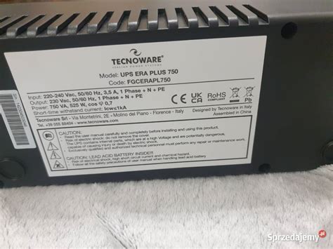 Zasilacz awaryjny Technoware UPS ERA PLUS 750 Legnica - Sprzedajemy.pl