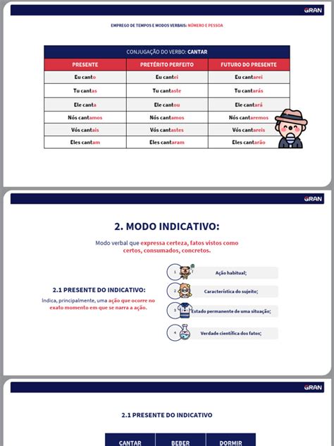 Passado Do Verbo Cantar - Conjugação do Verbo Cantar | PDF | Linguística | Conjugação gramática