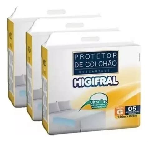 Protetor De Colchão Higifral G 1 50x0 80 Kit 3 Pacotes MercadoLivre