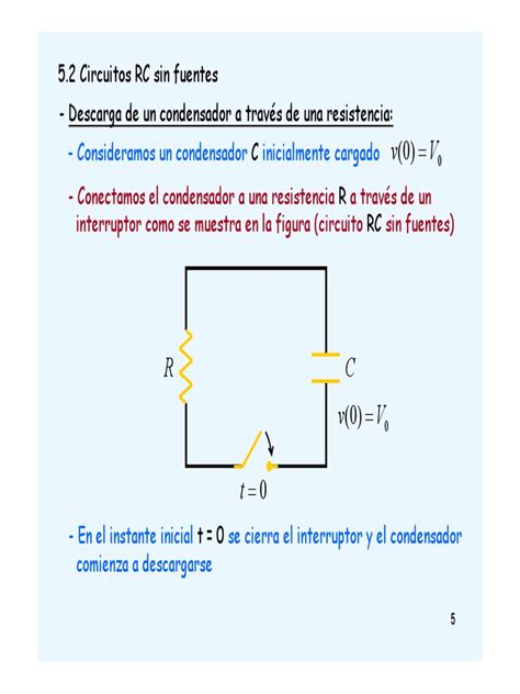 Analisis Transitorio De Circuitos De Primer Y Segundo Orden B Pdf Condensador Inductor